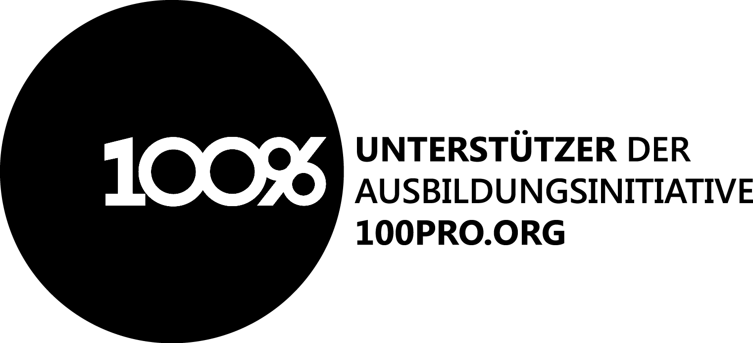 100% Unterstützer der Ausbildungsinitiative 100pro.org