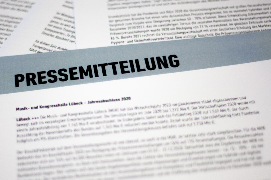 Pressemitteilungen der Musik- und Kongresshalle Lübeck